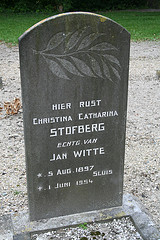 Graf van Christina Catharina Stofberg. 